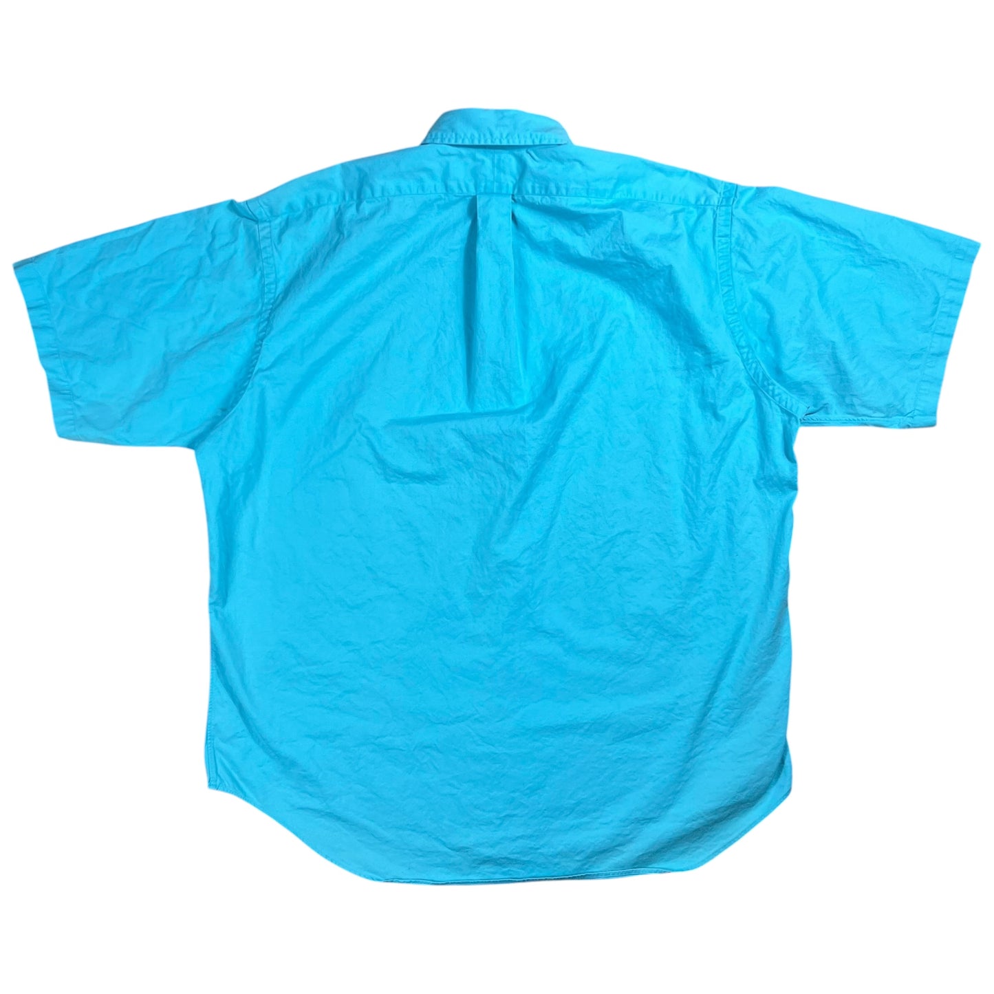 Vintage 90s Polo Ralph Lauren 100% cotton mini horse short sleeve button down shirt (XL)