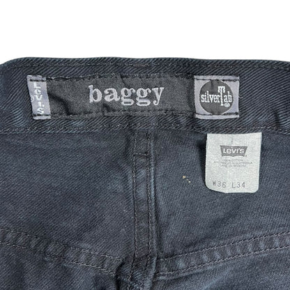 Vintage 90s Levi’s Silver Tab Baggy black denim jeans (36x34)