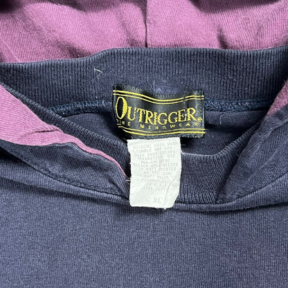 Vintage 90s Outrigger USA faded after hood hoodie faded long sleeve shirt (XL)