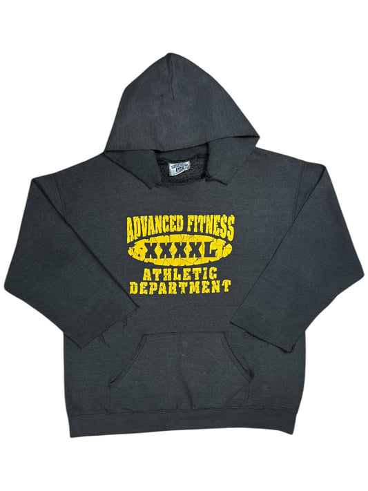 Vintage 90s United Fitness Athletic Department distressed & faded chopped hoodie (L)