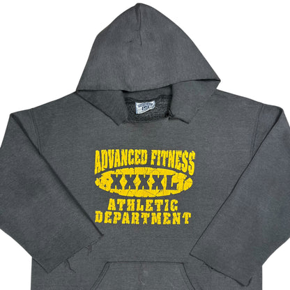 Vintage 90s United Fitness Athletic Department distressed & faded chopped hoodie (L)