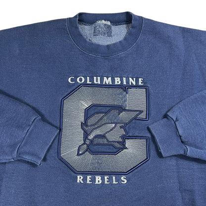 Vintage 90s Columbine High School Rebels faded crewneck (M/L)