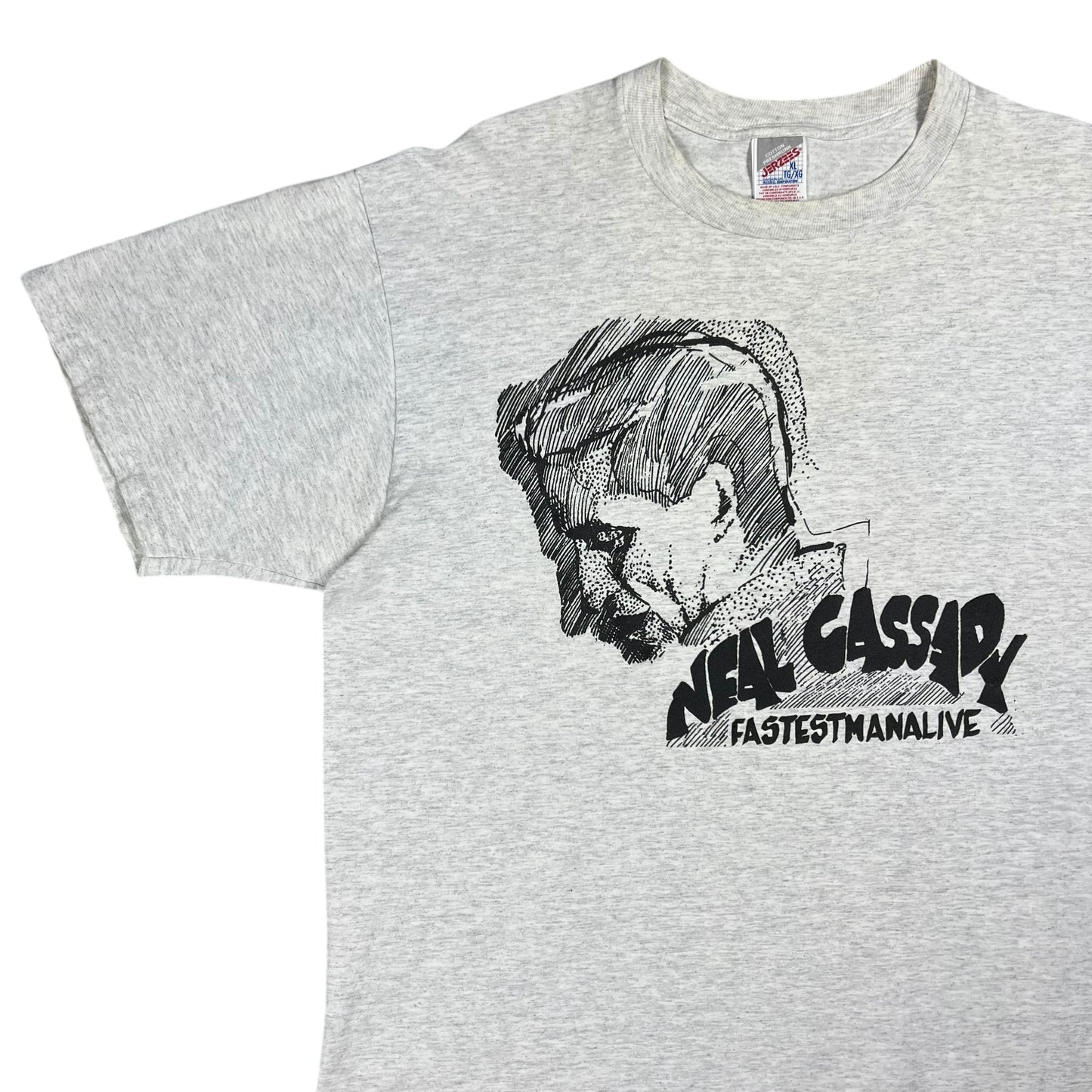 Vintage 90s Neal Cassady Fastest Man Alive Merry Pranksters psychedelic tee (XL)