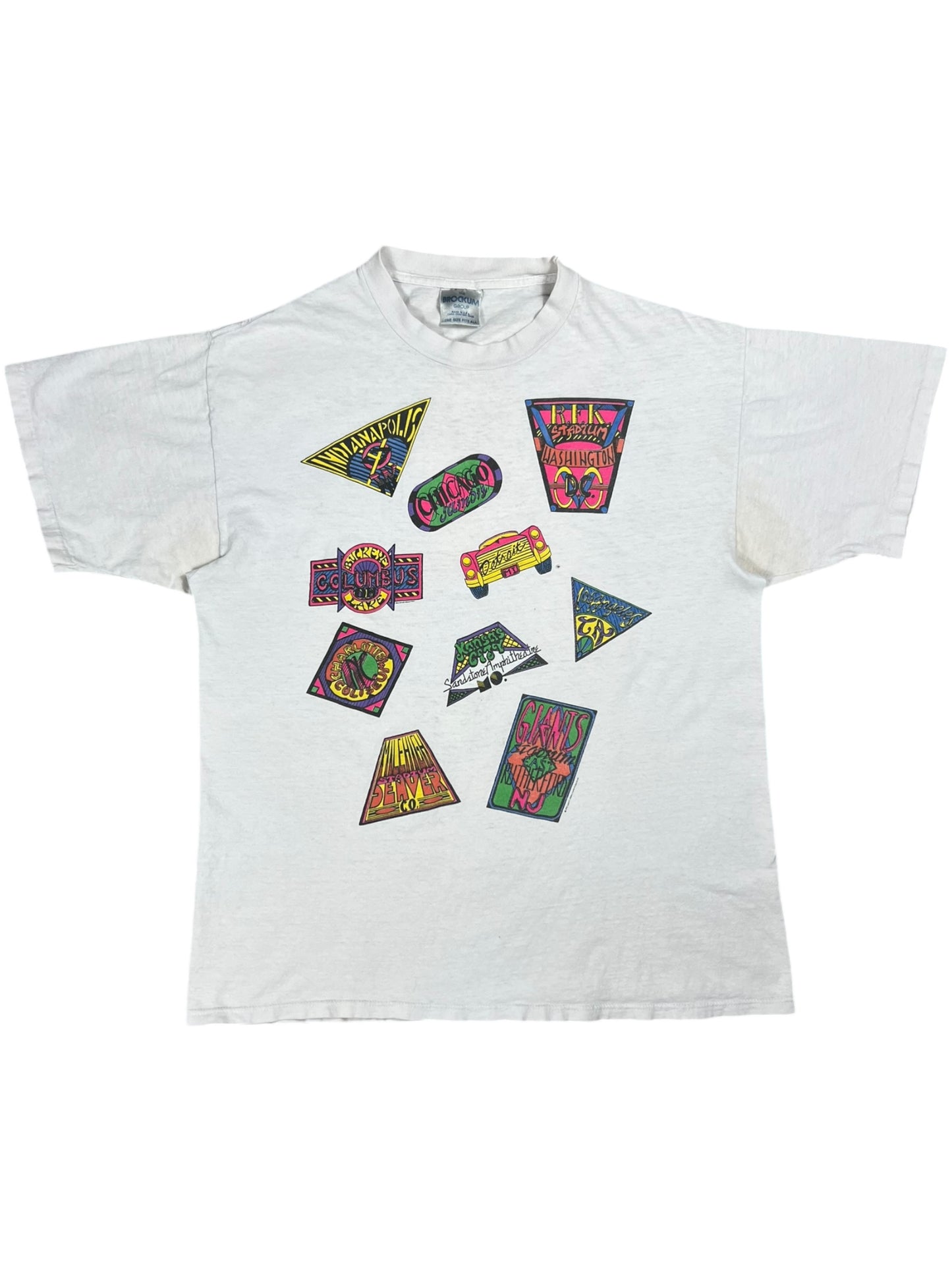 Vintage 90s Brockum Grateful Dead Ticket Stubs spiral bears band tee (L)