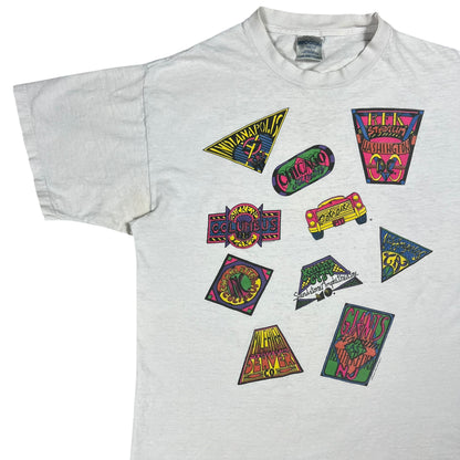 Vintage 90s Brockum Grateful Dead Ticket Stubs spiral bears band tee (L)