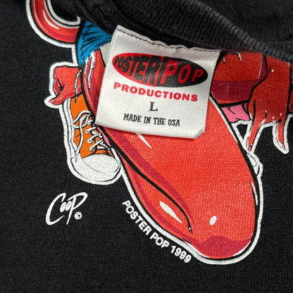 Vintage 1999 Poster Pop Pin Up Devil Babe BDSM tee (L)