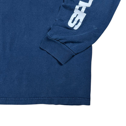 Vintage 90s Split Skateboards long sleeve print faded skate shirt (L)