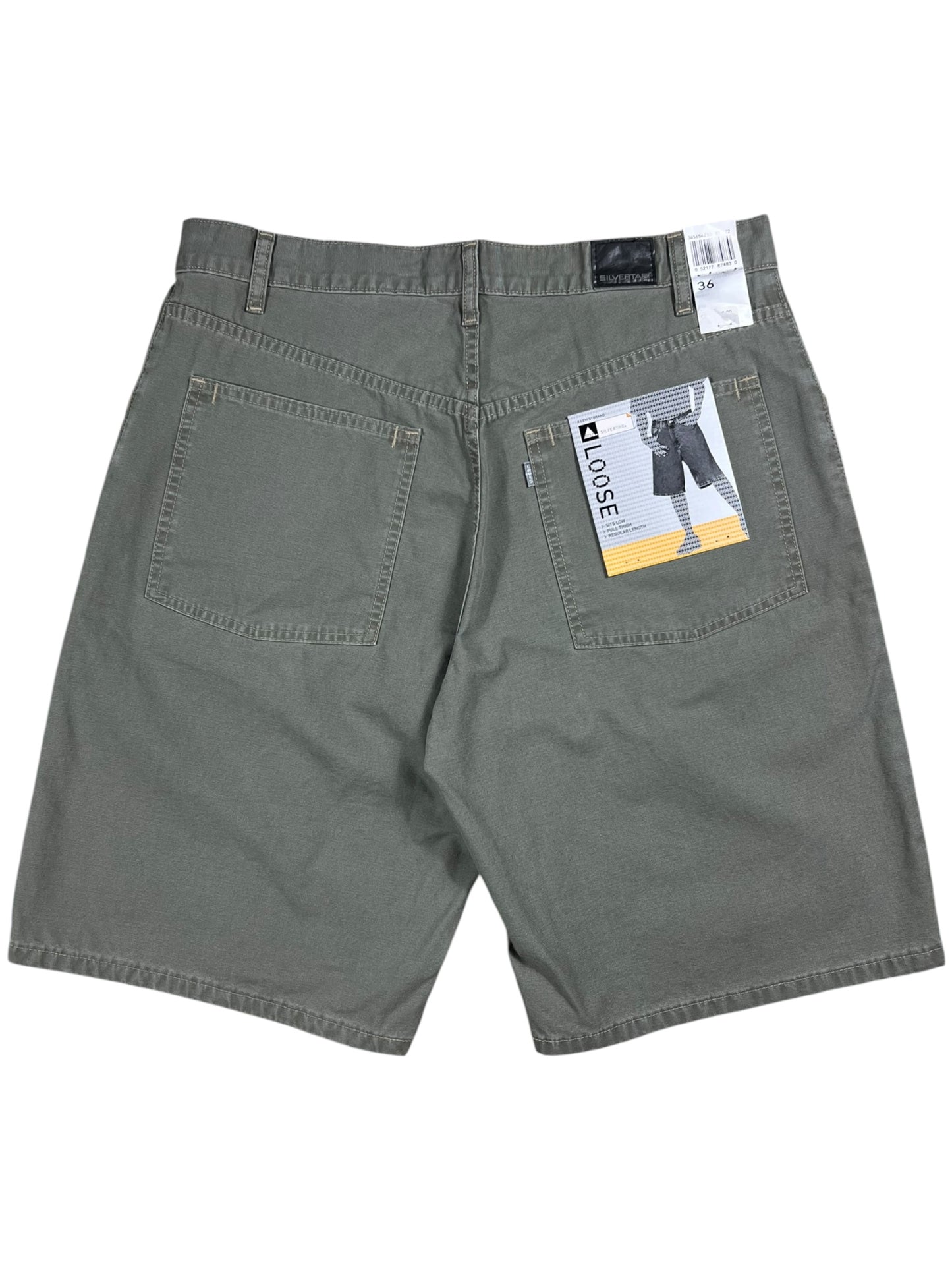 Vintage Y2K Levi’s Silver Tab “Loose” Olive green shorts (36) DS NWT