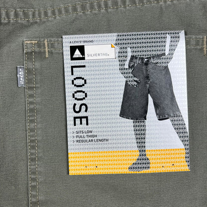 Vintage Y2K Levi’s Silver Tab “Loose” Olive green shorts (36) DS NWT