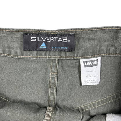 Vintage Y2K Levi’s Silver Tab “Loose” Olive green shorts (36) DS NWT