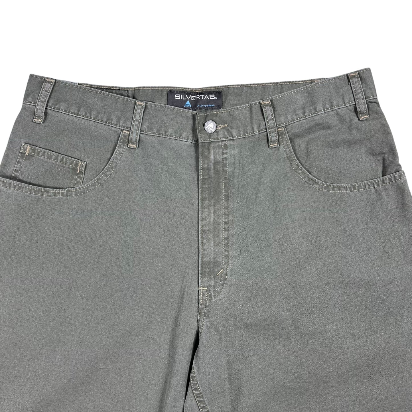 Vintage Y2K Levi’s Silver Tab “Loose” Olive green shorts (36) DS NWT