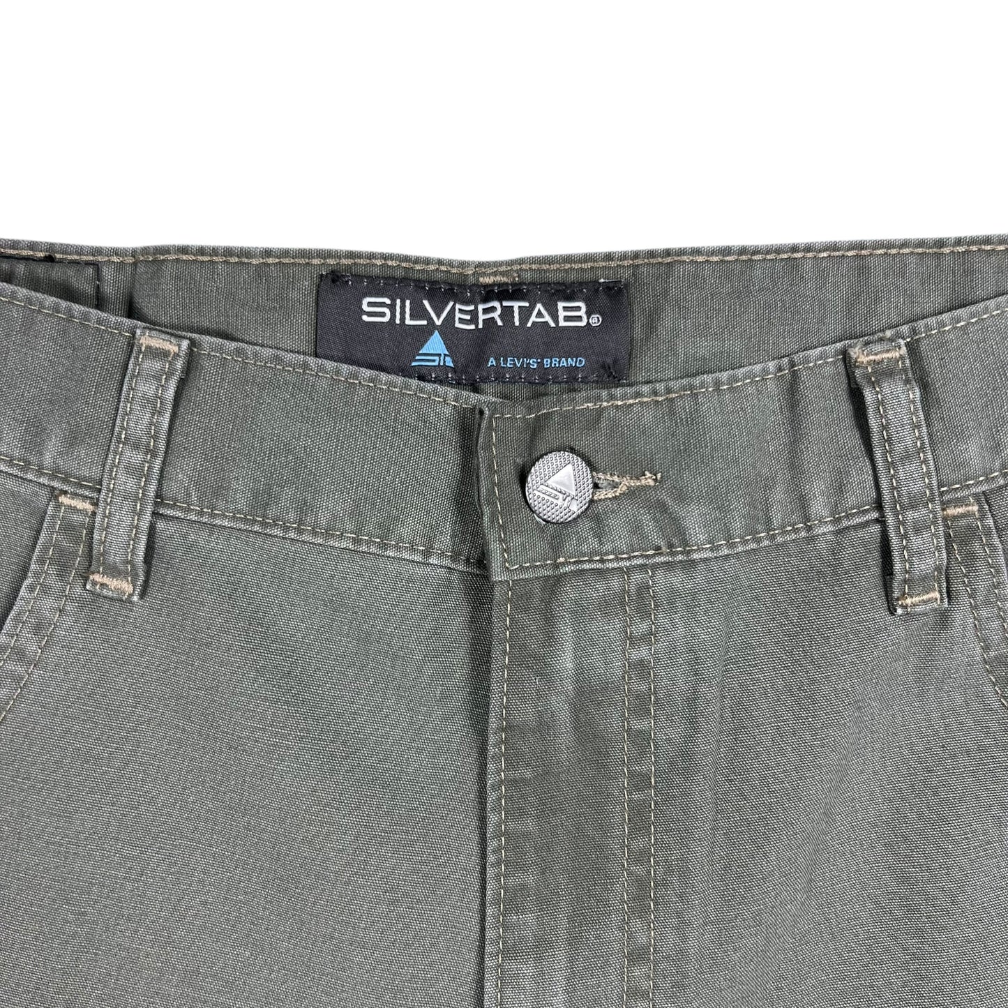 Vintage Y2K Levi’s Silver Tab “Loose” Olive green shorts (36) DS NWT