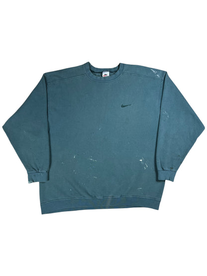Vintage 90s Nike mini swoosh final faded & distressed crewneck (XL)