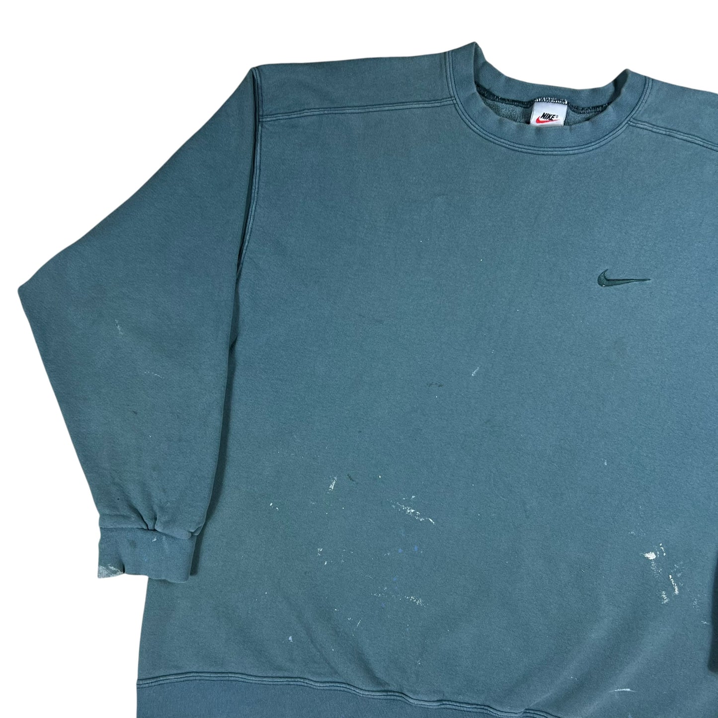 Vintage 90s Nike mini swoosh final faded & distressed crewneck (XL)