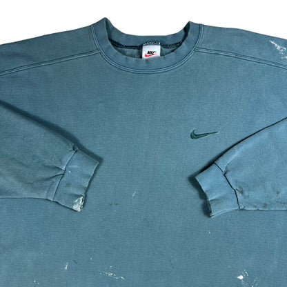 Vintage 90s Nike mini swoosh final faded & distressed crewneck (XL)