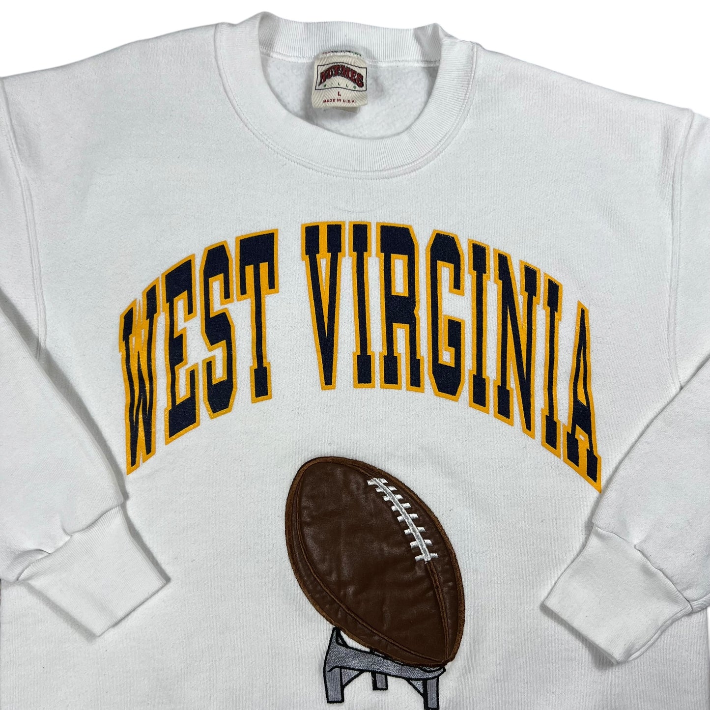 Vintage 90s Nutmeg West Virginia University Mountaineers football crewneck (M/L)