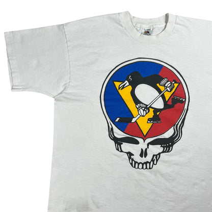 Vintage 90s Grateful Dead Pittsburgh Penguins Steal Your Face lot band tee (XL)