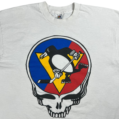 Vintage 90s Grateful Dead Pittsburgh Penguins Steal Your Face lot band tee (XL)