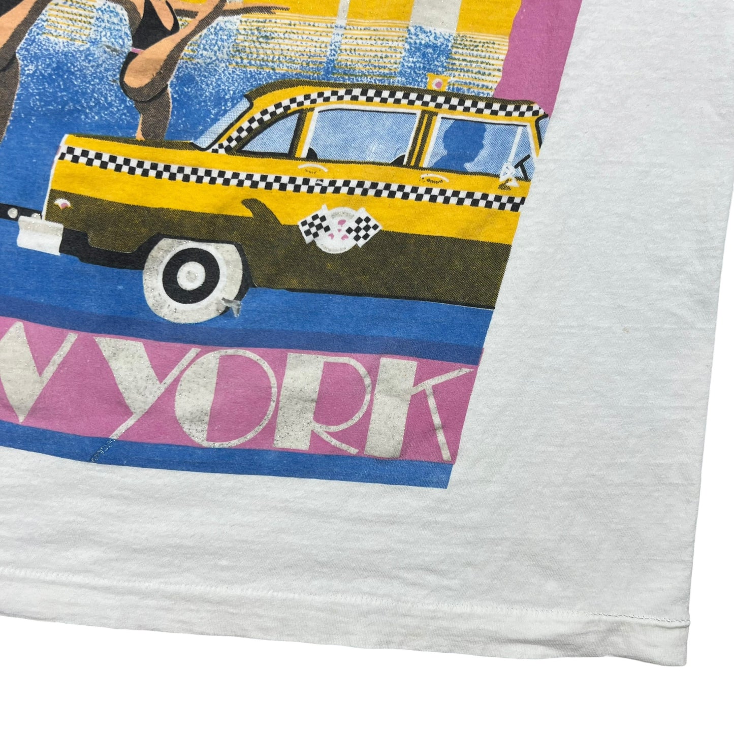 Vintage 80s New York City Taxi Cub Rockettes jumbo print tee (M/L)