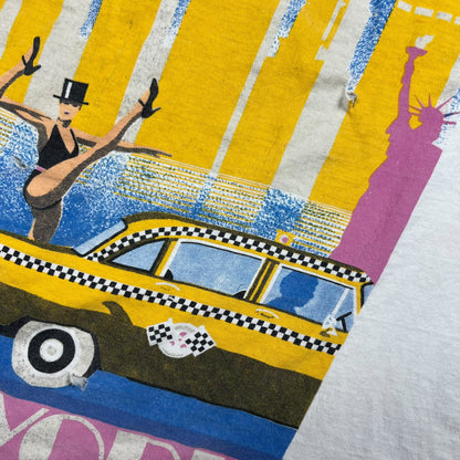 Vintage 80s New York City Taxi Cub Rockettes jumbo print tee (M/L)