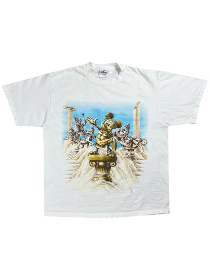 Vintage 90s Mickey Mouse Greek Mythology Disney stores at The Forum Las Vegas tee (M)