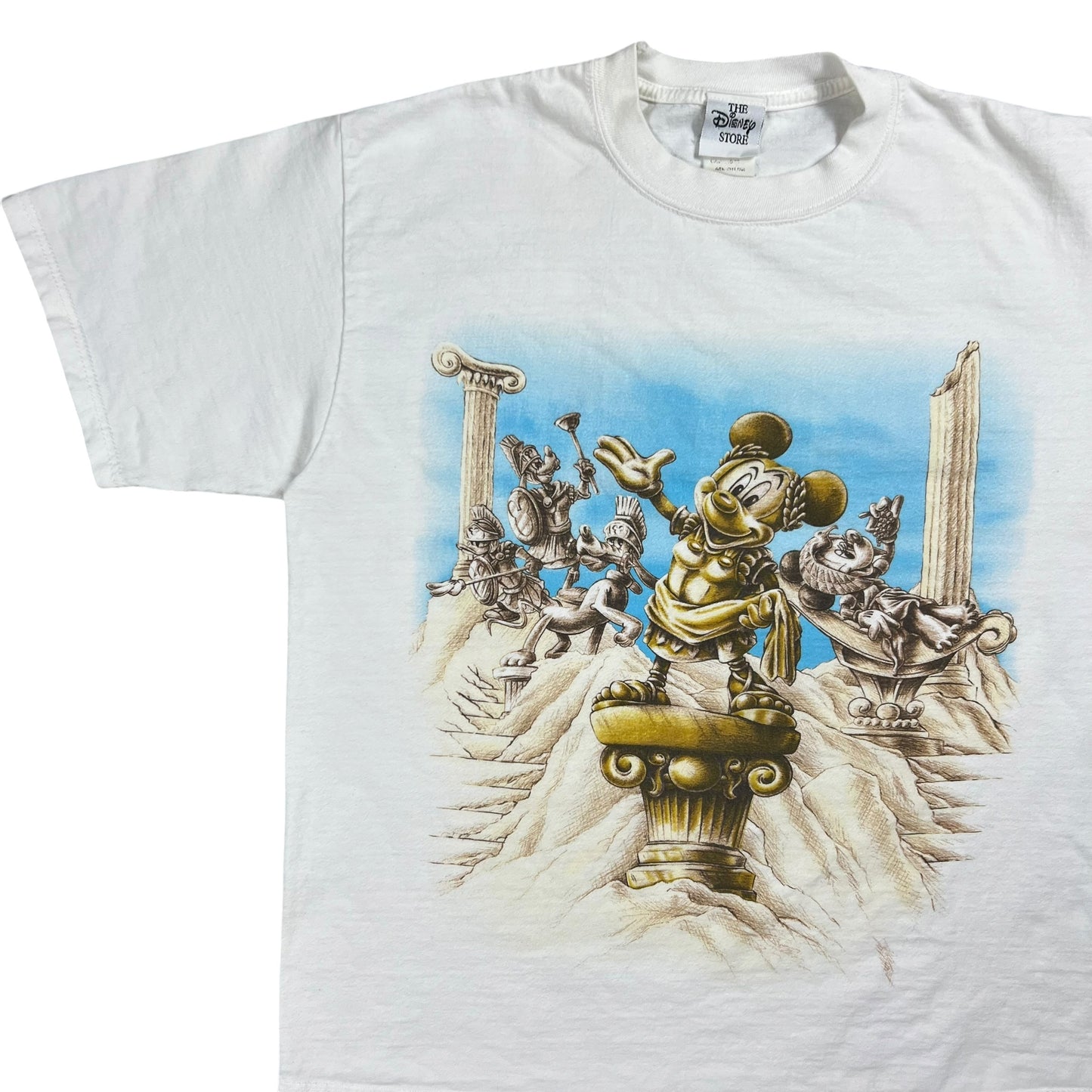 Vintage 90s Mickey Mouse Greek Mythology Disney stores at The Forum Las Vegas tee (M)