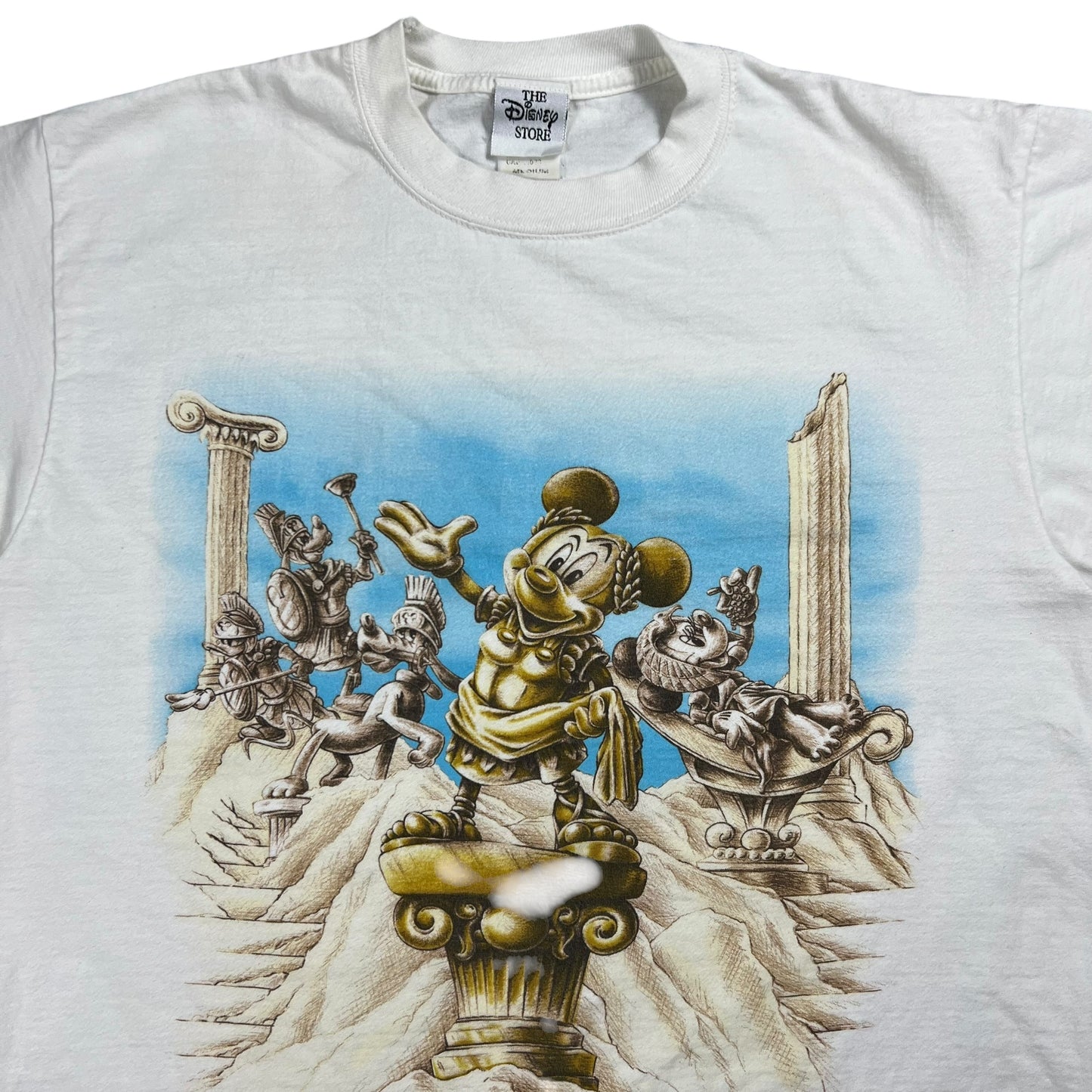 Vintage 90s Mickey Mouse Greek Mythology Disney stores at The Forum Las Vegas tee (M)