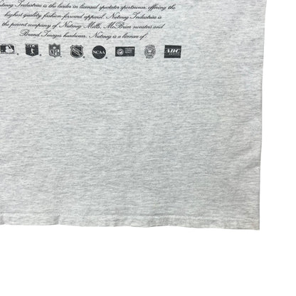 Vintage 90s Nutmeg Mills Industries MLB NFL NBA NHL NCAA ABC promo tee (L)