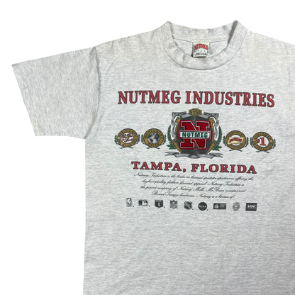 Vintage 90s Nutmeg Mills Industries MLB NFL NBA NHL NCAA ABC promo tee (L)