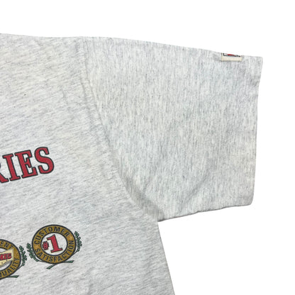 Vintage 90s Nutmeg Mills Industries MLB NFL NBA NHL NCAA ABC promo tee (L)