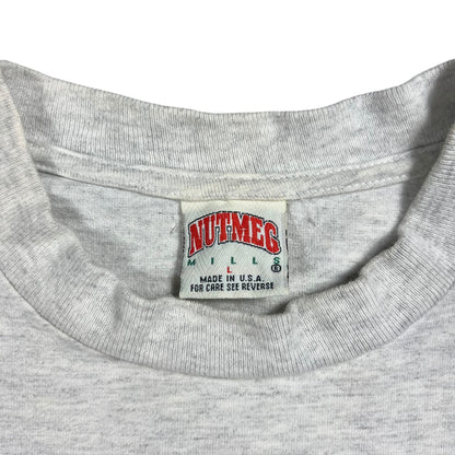 Vintage 90s Nutmeg Mills Industries MLB NFL NBA NHL NCAA ABC promo tee (L)