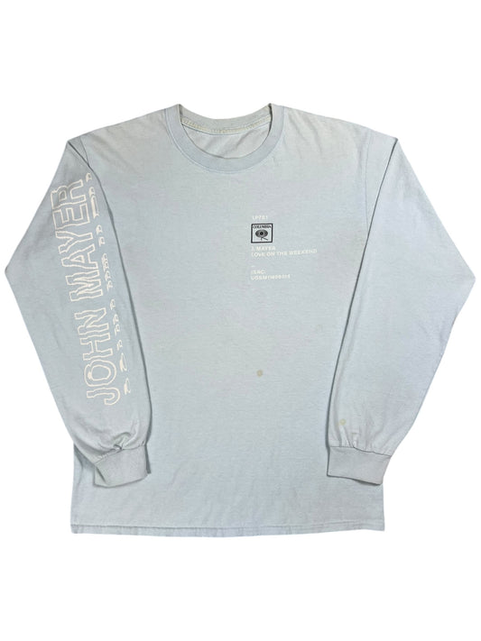 2017 John Mayer Love On The Weekend Columbia Records long sleeve print faded band shirt (M)