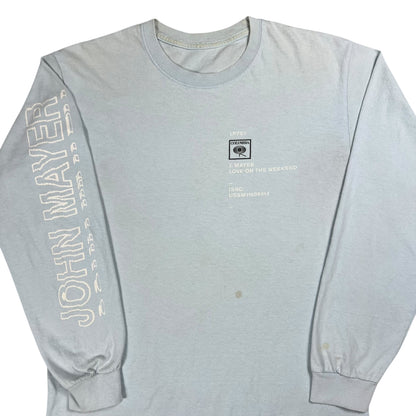 2017 John Mayer Love On The Weekend Columbia Records long sleeve print faded band shirt (M)