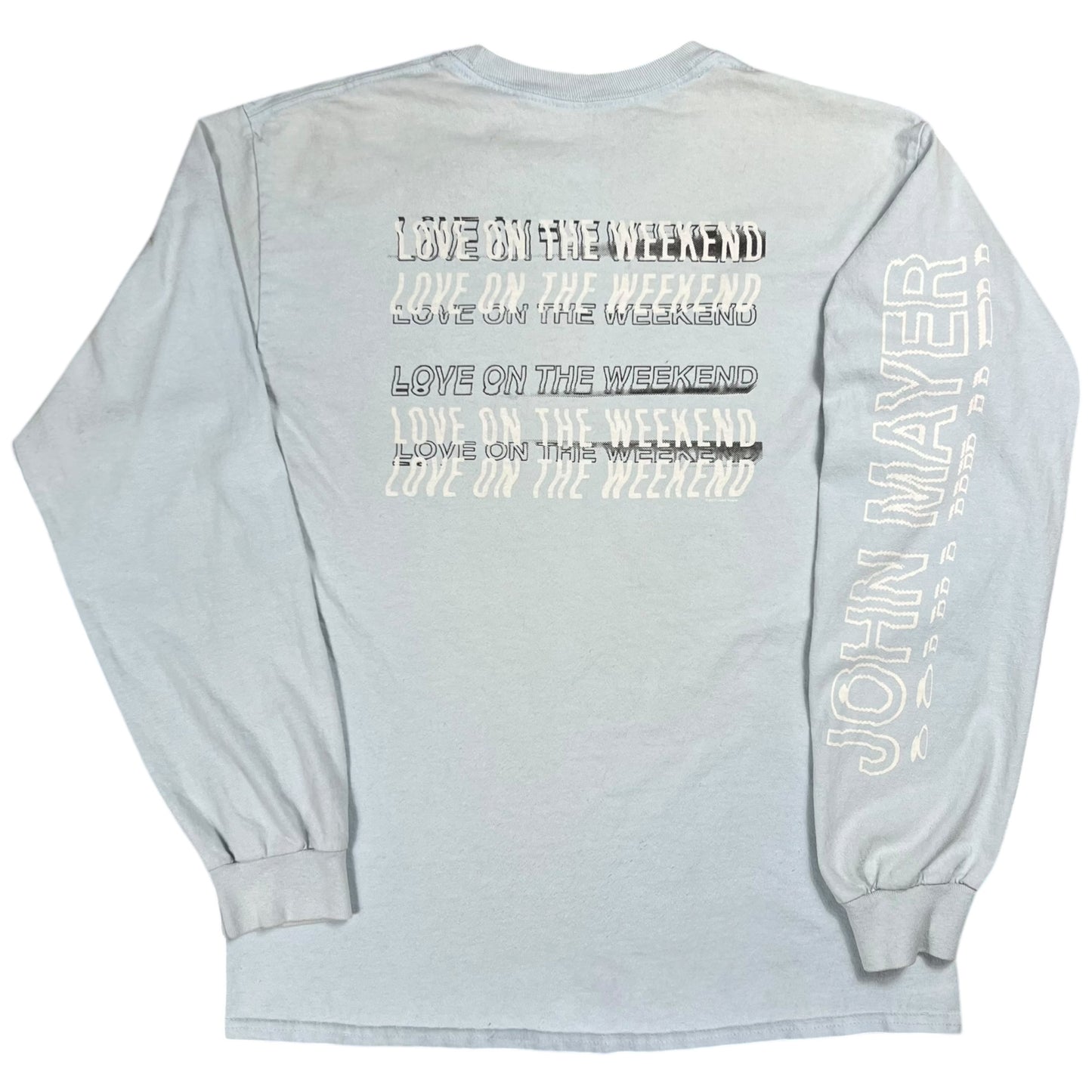 2017 John Mayer Love On The Weekend Columbia Records long sleeve print faded band shirt (M)