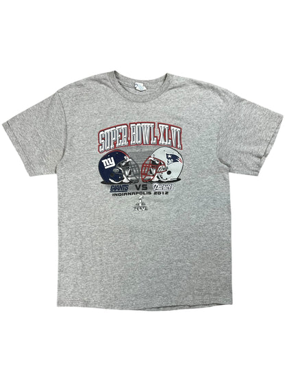 2012 New England Patriots New York Giants Super Bowl NFL tee (M)