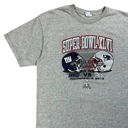 2012 New England Patriots New York Giants Super Bowl NFL tee (M)