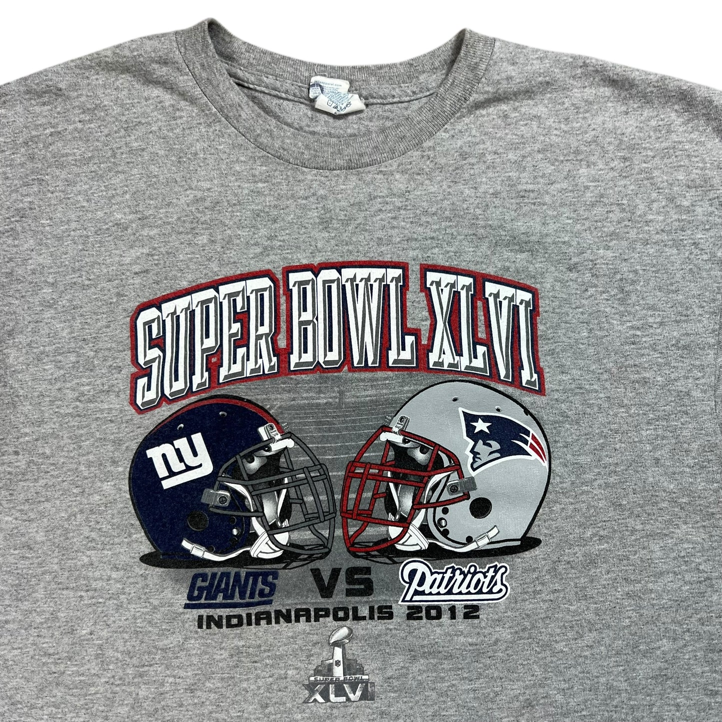 2012 New England Patriots New York Giants Super Bowl NFL tee (M)