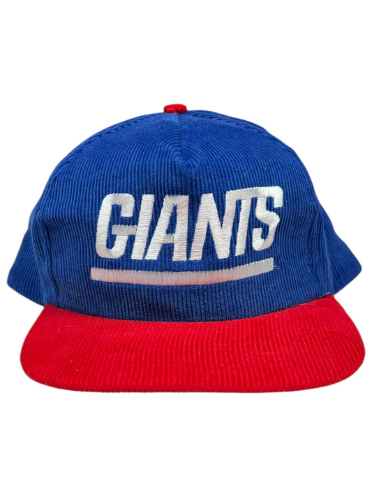 Vintage 90s New York Giants NFL Corduroy SnapBack