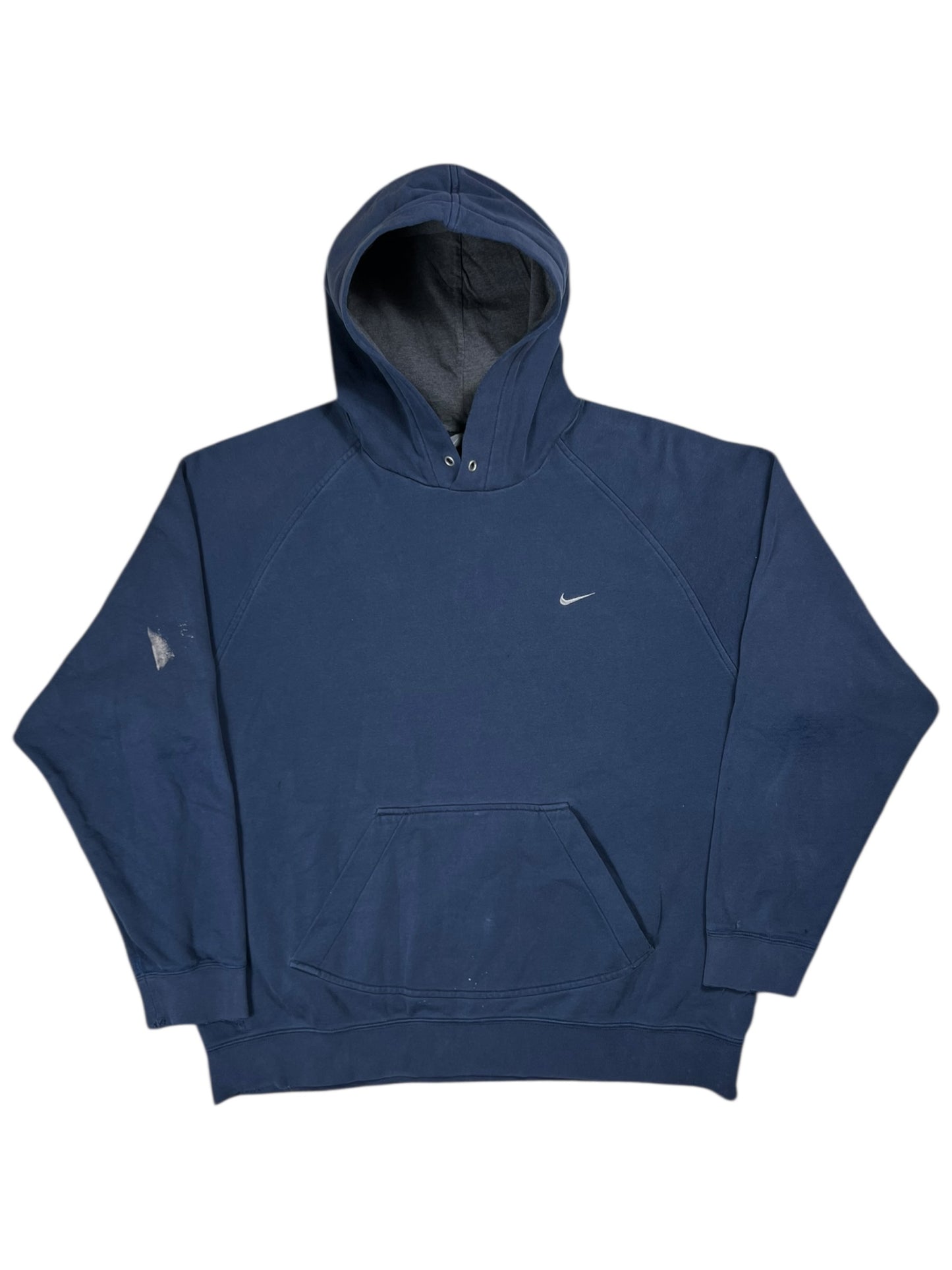 Vintage Y2K Nike mini swoosh navy faded hoodie (XL)
