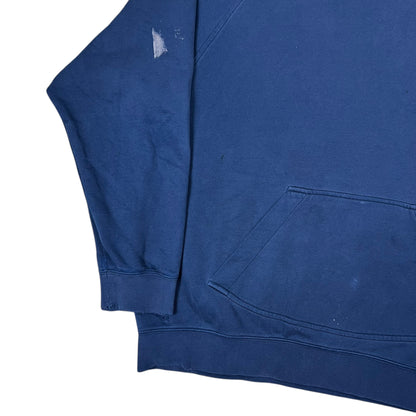 Vintage Y2K Nike mini swoosh navy faded hoodie (XL)