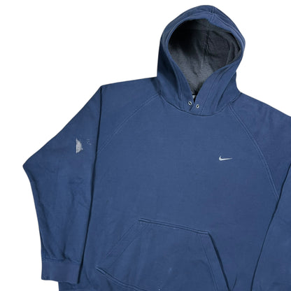 Vintage Y2K Nike mini swoosh navy faded hoodie (XL)