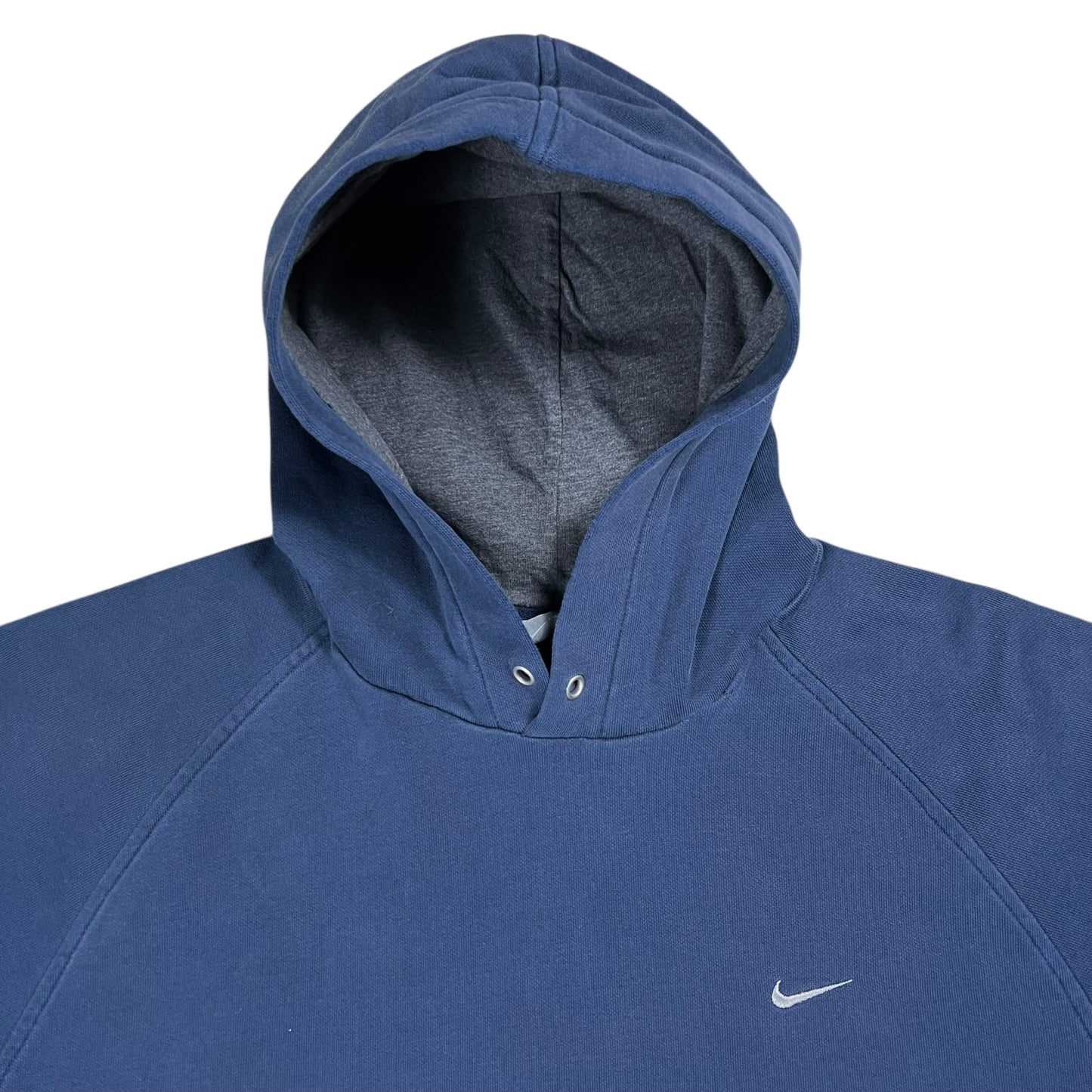 Vintage Y2K Nike mini swoosh navy faded hoodie (XL)