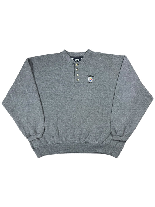 Vintage 90s Lee Sport Pittsburgh Steelers NFL Henley crewneck (XXL)