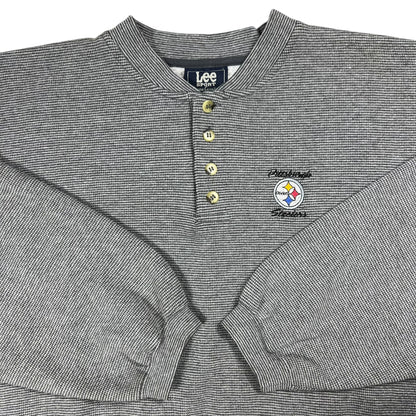 Vintage 90s Lee Sport Pittsburgh Steelers NFL Henley crewneck (XXL)