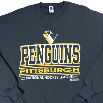Vintage 90s Russell Athletic Pittsburgh Penguins NHL faded crewneck (XL)