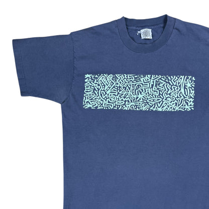 Vintage 90s Keith Haring Pop Shop box logo faded art tee (M)
