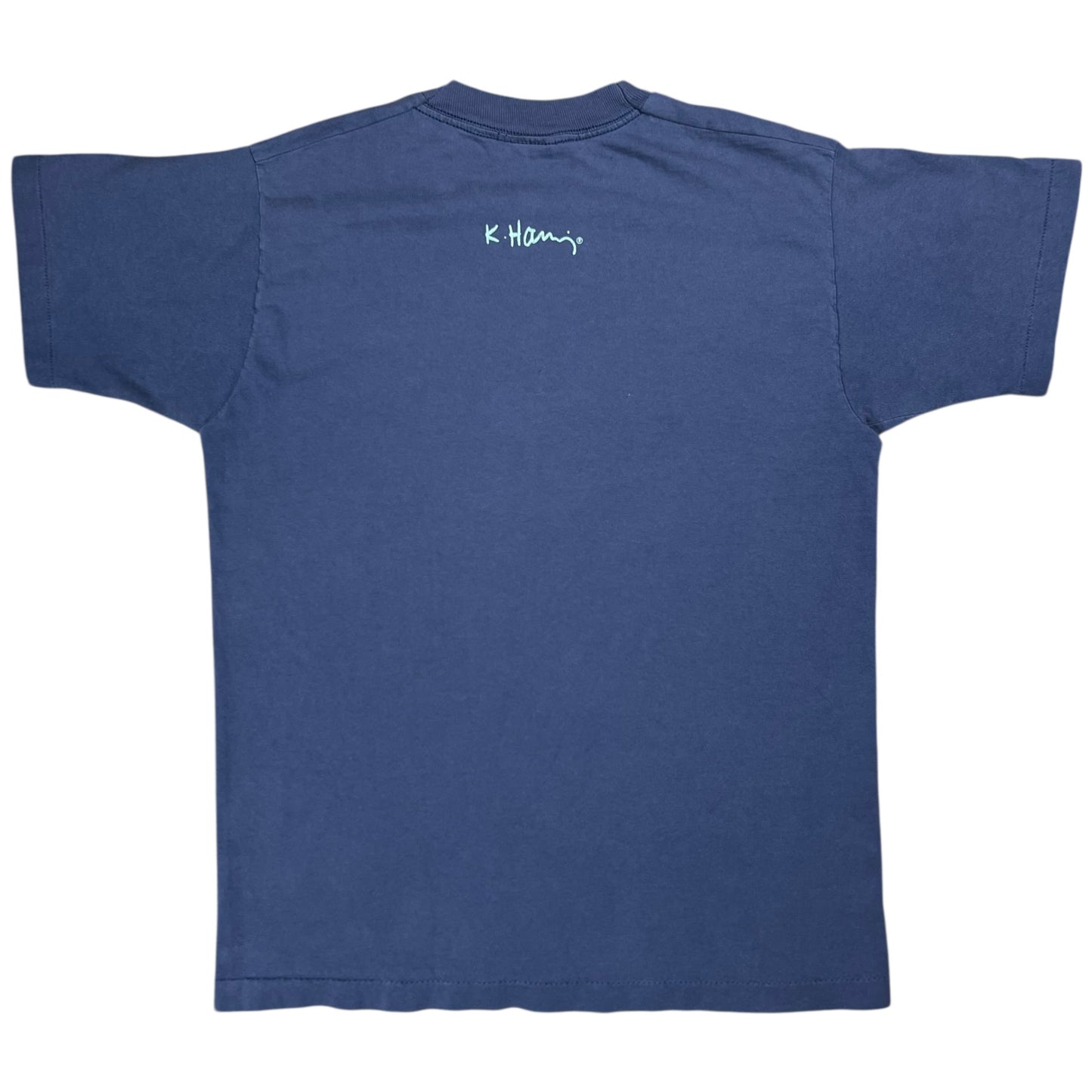 Vintage 90s Keith Haring Pop Shop box logo faded art tee (M)