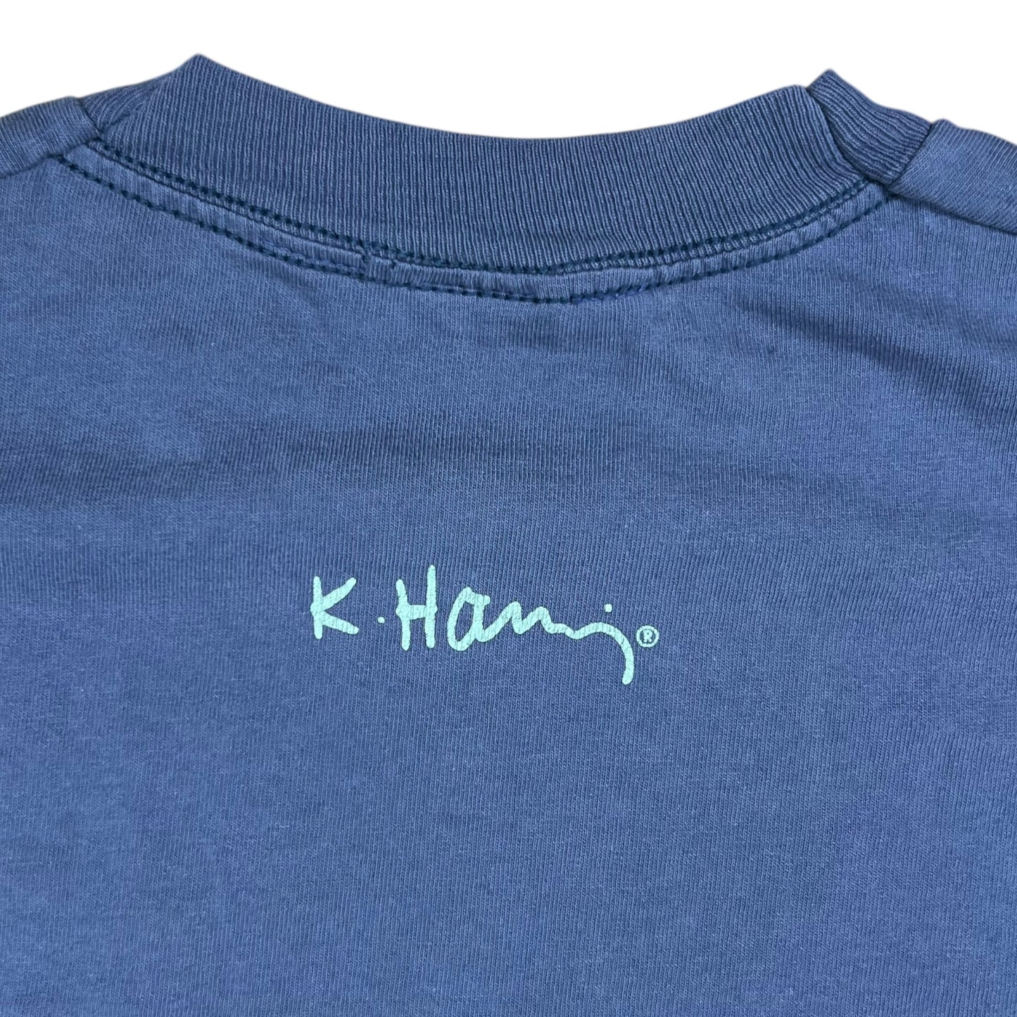 Vintage 90s Keith Haring Pop Shop box logo faded art tee (M)