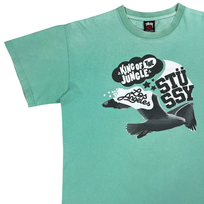 Vintage Y2K Stussy King of the Jungle Los Angeles faded tee (XL)