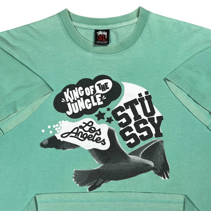 Vintage Y2K Stussy King of the Jungle Los Angeles faded tee (XL)
